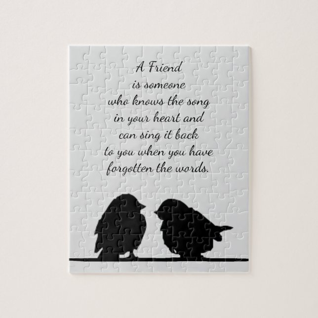 Puzzle Citation de l'ami Chanson dans votre coeur et les  (Vertical)