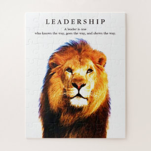 Puzzle Citation de leadership motivationnel Lion