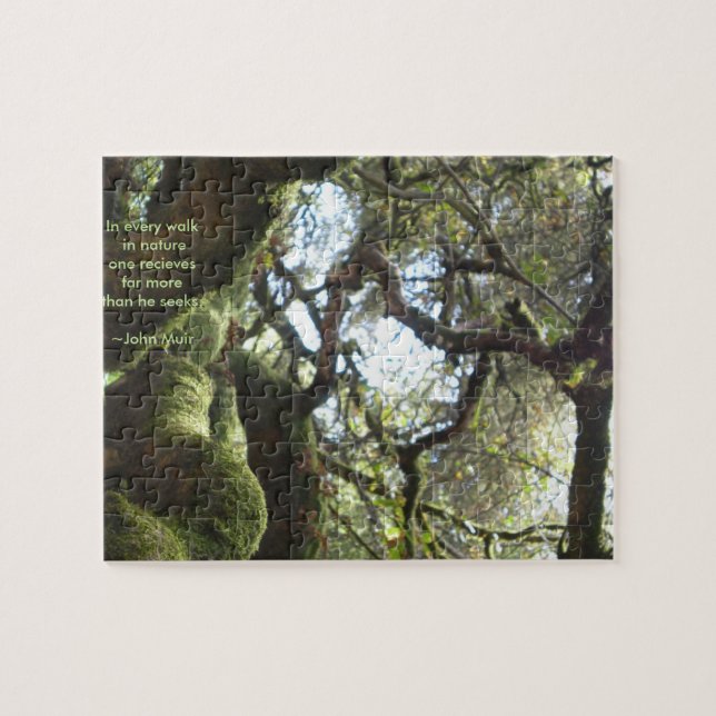 Puzzle Citation de Muir de chênes vivants (Horizontal)