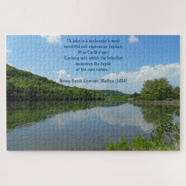 Puzzle Citation de Thoreau Walden Lake (Horizontal)