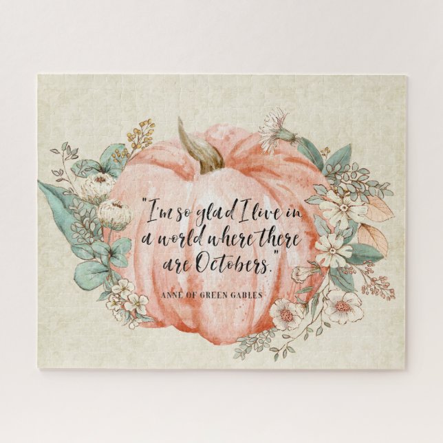 Puzzle Citation d'octobre d'Anne of Green Gables (Horizontal)