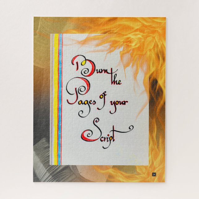 Puzzle Citation inspirante Graver les pages de votre scri (Vertical)