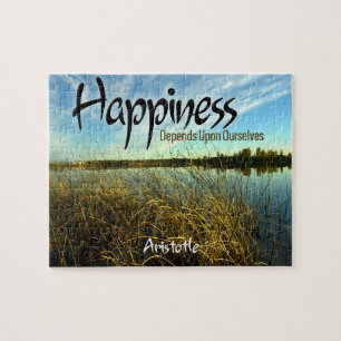 Puzzle Citation Inspirationnelle Aristote "Bonheur"