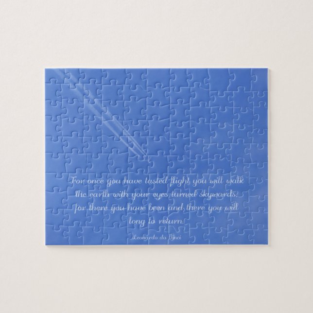Puzzle Citation inspirée de vol de Leonardo da Vinci (Horizontal)