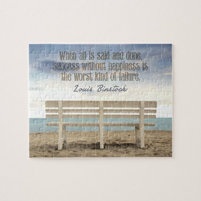 Puzzle Citation inspirée "Succès sans bonheur" (Horizontal)
