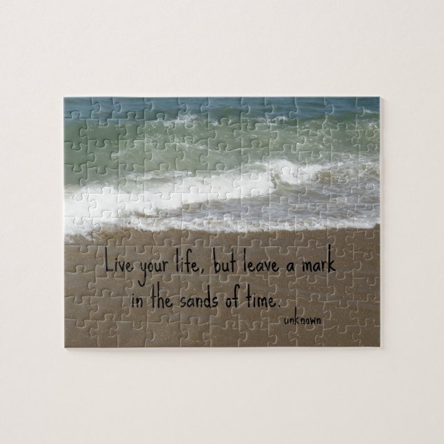 Puzzle Citation sur la vie : "Vis ta vie, mais laisse un. (Horizontal)