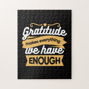 Puzzle Citations de la typographie de la Gratitude inspir