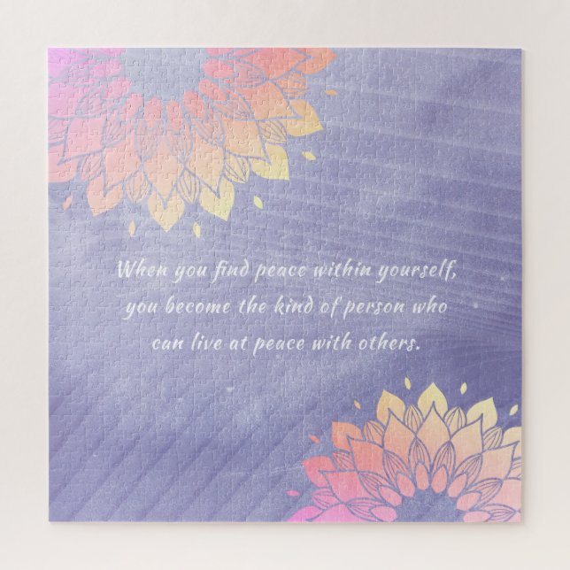 Puzzle Citations de l'instructeur de Yoga Rose Gold Manda (Vertical)