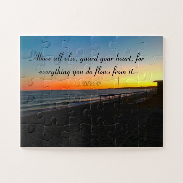 Puzzle Citations inspirantes Bible Verse Christian Jigsaw (Horizontal)