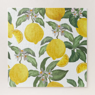 Puzzle Citron : fruits tropicaux vintages sans soudure