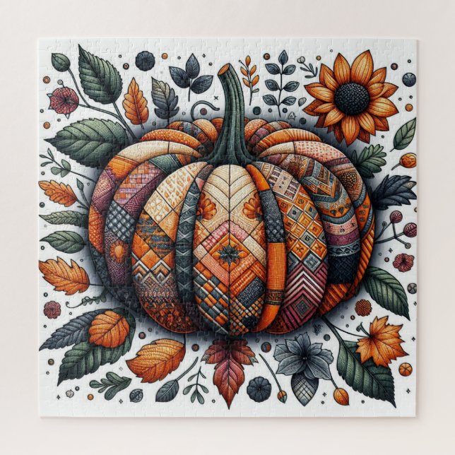 Puzzle Citrouille de Patchwork (Vertical)