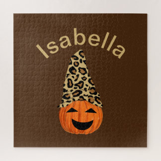 Puzzle Citrouille Portant Un Casquette léopard