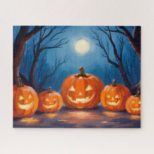 Puzzle Citrouilles de Jack-O-Lanterns d'Halloween Aquarel
