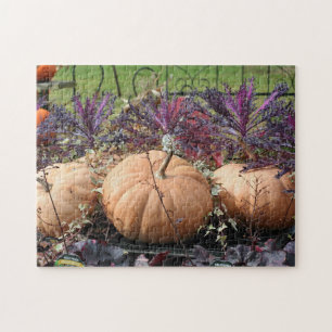 Puzzle Citrouilles Et Plantes Automne