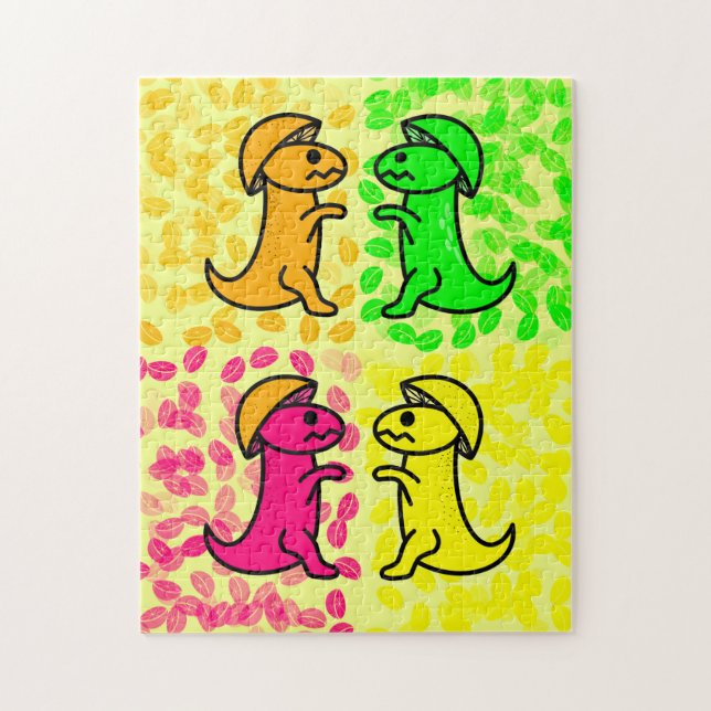 Puzzle Citrus Fruit Dinosaurs (Vertical)