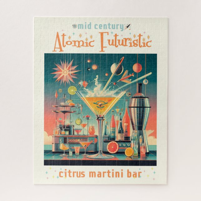 Puzzle Citrus Martini Bar Futuriste Atomique du milieu du (Vertical)