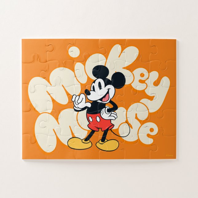 Puzzle Classic Mickey Mouse Bubble Letter Name Graphic (Horizontal)