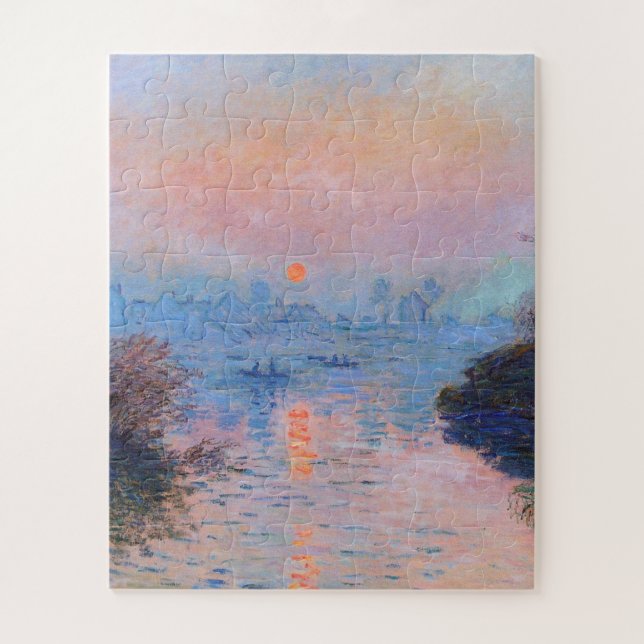Puzzle Claude Monet - Coucher Du Soleil Sur La Seine (Vertical)