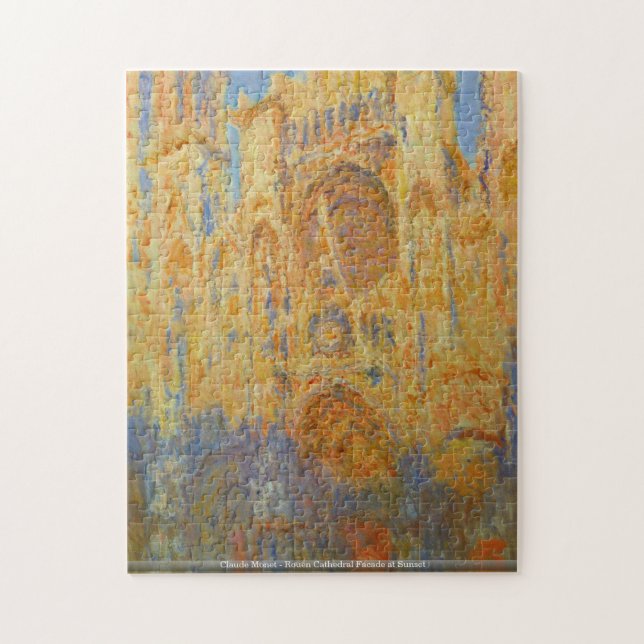 Puzzle Claude Monet - façade de cathédrale de Rouen au (Vertical)