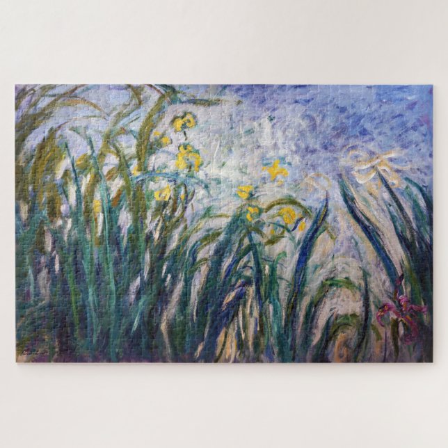 Puzzle Claude Monet - Iris jaunes et violets (Horizontal)