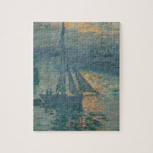 Puzzle Claude Monet Lever de soleil Marine Voilier Impres