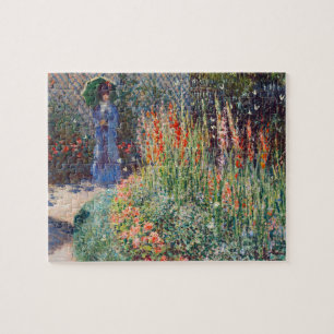 Puzzle Claude Monet Roundé Flower Bed (1876) célèbre p