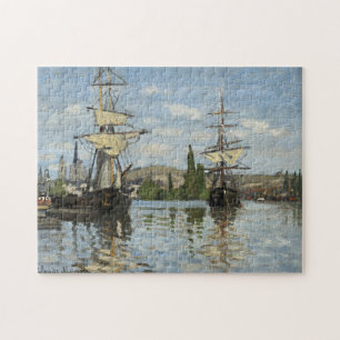 Puzzle Claude Monet Ships on the Seine River Travel Art