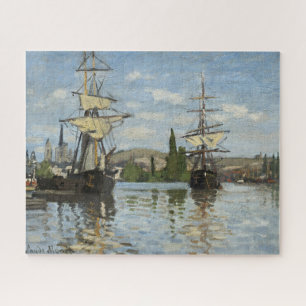 Puzzle Claude Monet Ships on the Seine River Travel Art