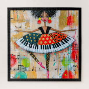 Puzzle Clavier de piano fantaisiste Musique Ballerine