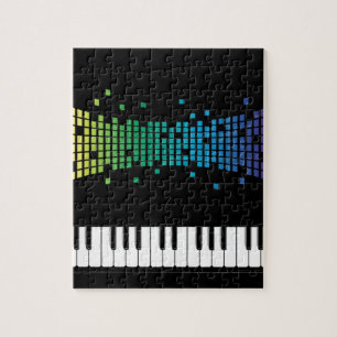 Puzzle Clavier instrumental piano de musique multicolore