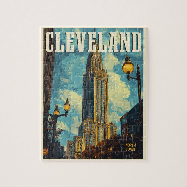 Puzzle Cleveland Vintage voyage (Vertical)