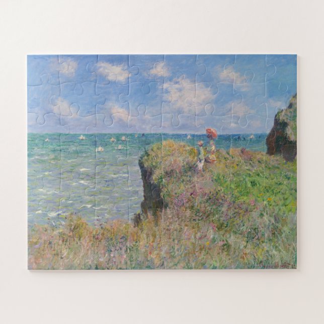 Puzzle Cliff Walk à Pourville par Claude Monet (Horizontal)
