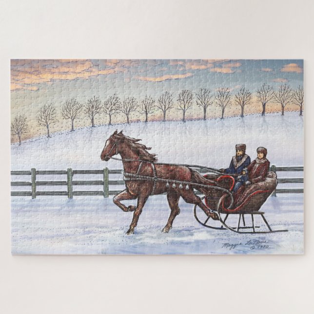 Puzzle Cloches à coudre Horloge et Buggy Ride (Horizontal)