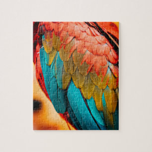 Puzzle Close Up Parrot Bird Feathers