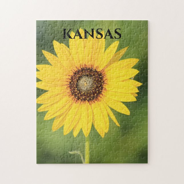 Puzzle Closeup de tournesol du Kansas (Vertical)