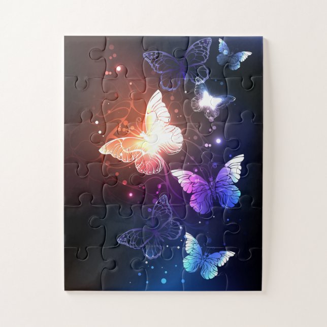 Puzzle Clowing Night Butterflies (Vertical)