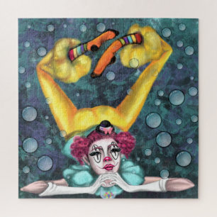 Puzzle Clown Acrobat Girl - Artistes du cirque - Peinture