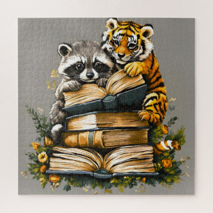 Puzzle Club vintage de livres de bois