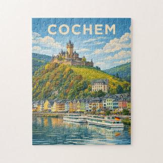 Puzzle Cochem Allemagne Art de voyage vintage