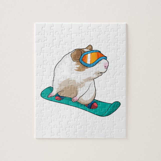 Puzzle Cochon de Guinée Snowboard Snowboard (Vertical)