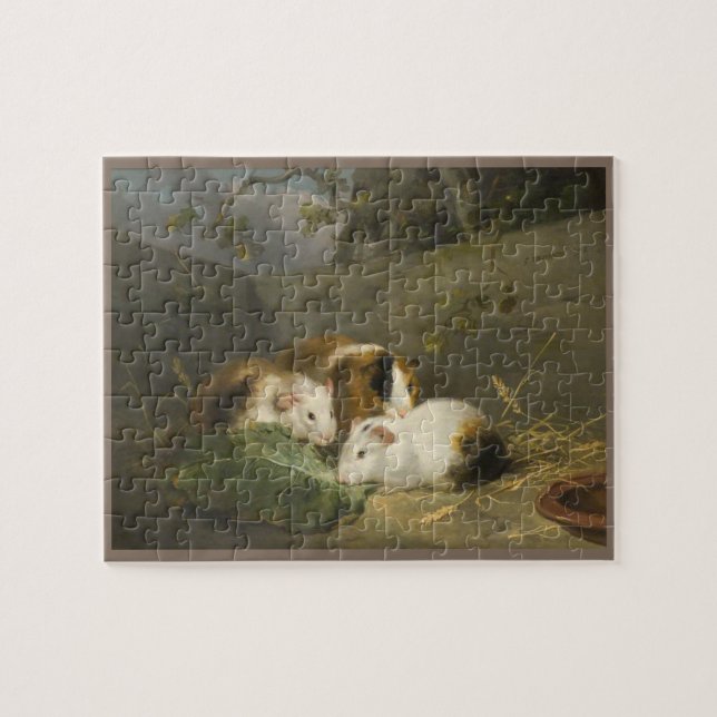 Puzzle Cochons de Guinée (par George Morland) (Horizontal)
