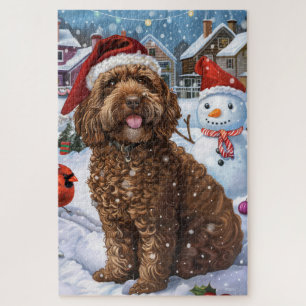 Puzzle Cockapoo Merveilleux Noël Joyeux Noël 