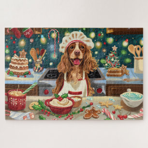 Puzzle Cocker Spaniel Gîtes : Noël Festif