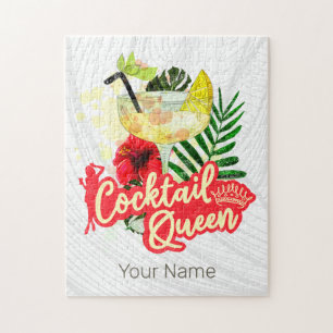 Puzzle Cocktail Queen Vintage Hen Bachelorette Party