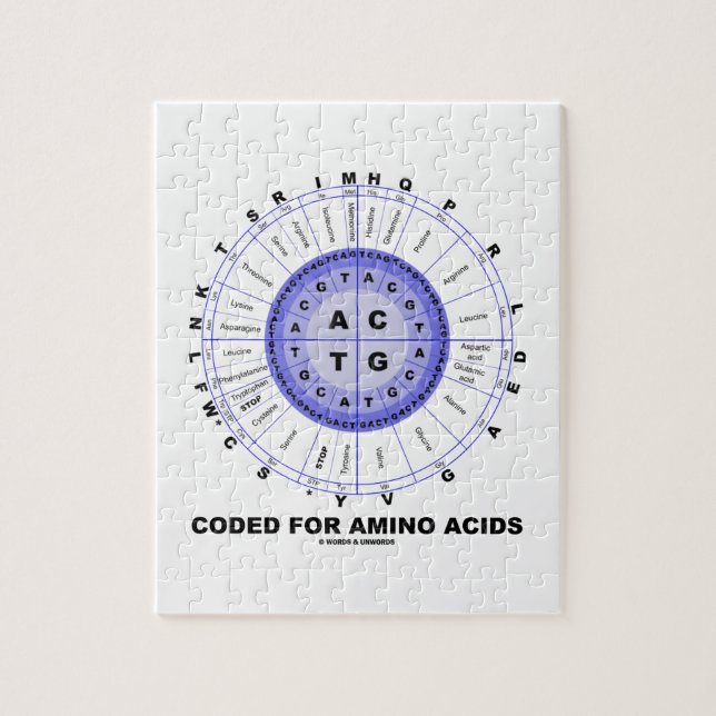 Puzzle Codé pour les acides aminés (ADN de code (Vertical)