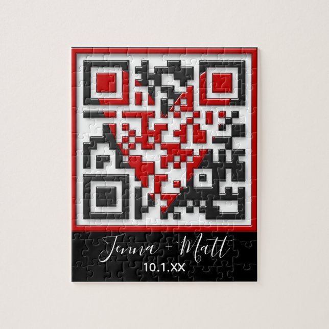 Puzzle Code QR - Me marierez-vous une proposition avec 3D (Vertical)