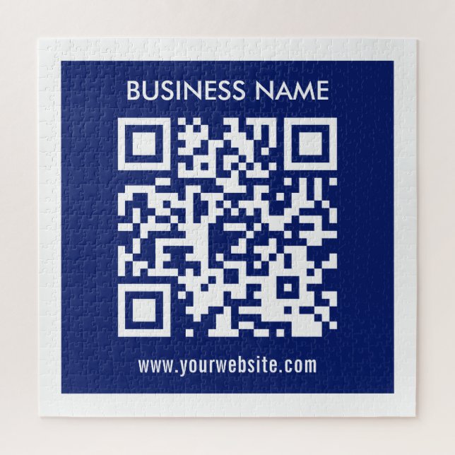 Puzzle Code QR modifiable (généré instantanément) | bleu  (Vertical)