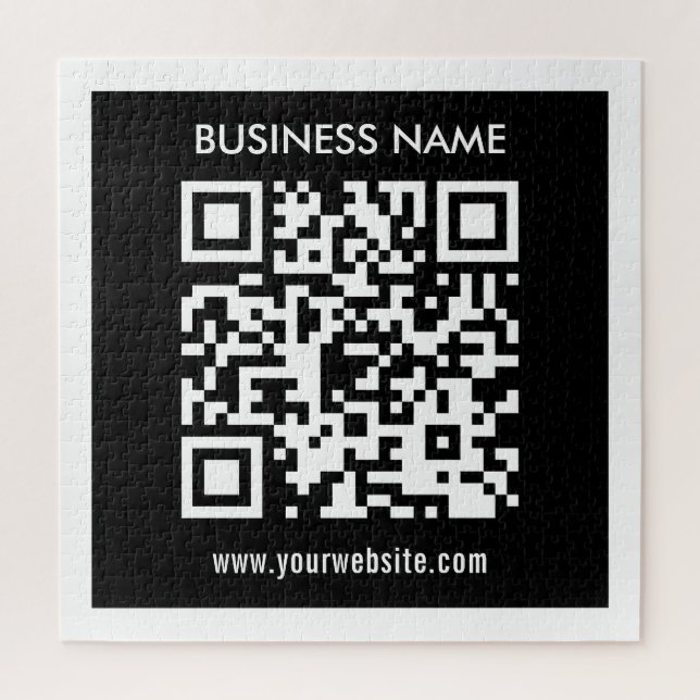 Puzzle Code QR modifiable (généré instantanément) | Noir (Vertical)