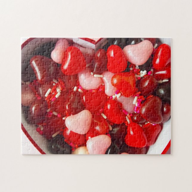 Puzzle Coeur de bonbons valentin (Horizontal)