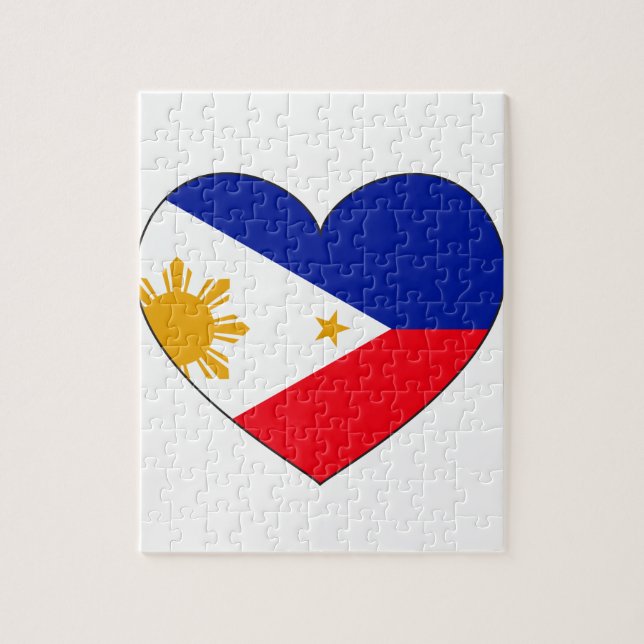Puzzle Coeur de drapeau de Philippines (Vertical)